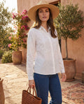 Chemise bohème blanche brodée