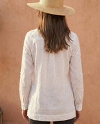 Chemise bohème blanche brodée