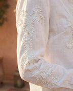 Chemise bohème blanche brodée