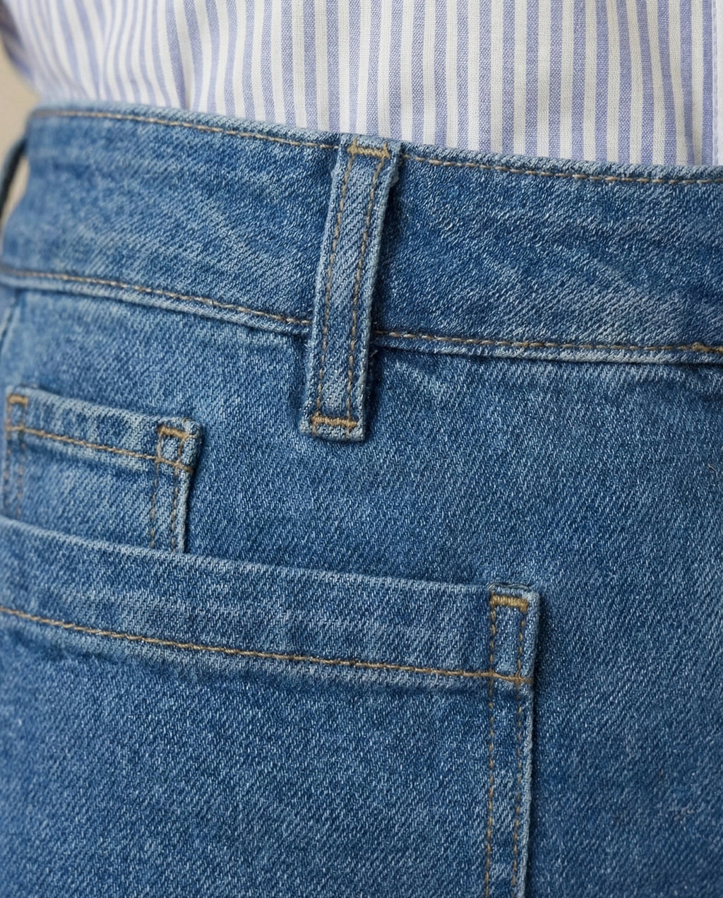 Jean flare mid waist bleu