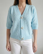 Pull gilet en maille boutonnée