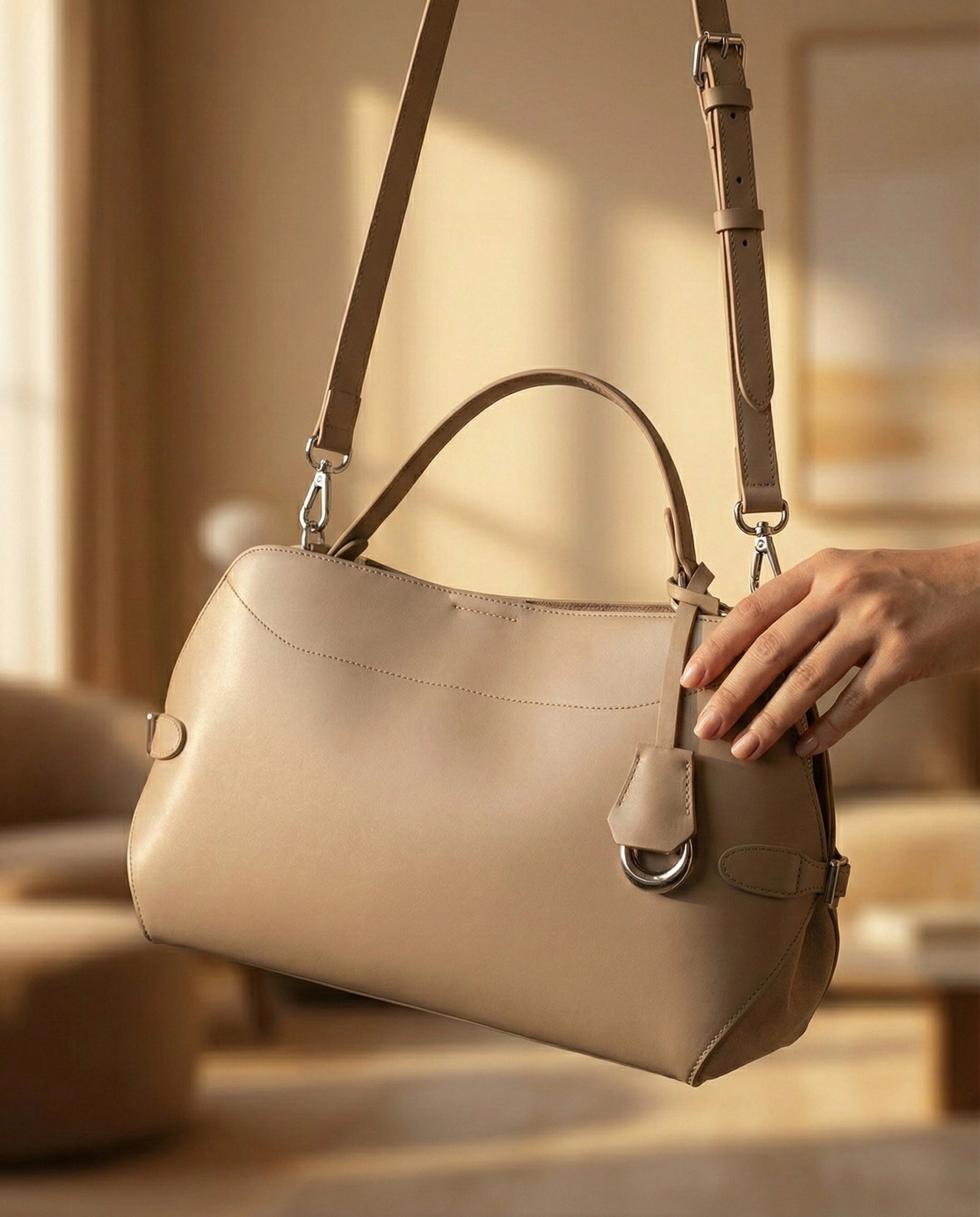 Sac à main Inès en cuir vachette